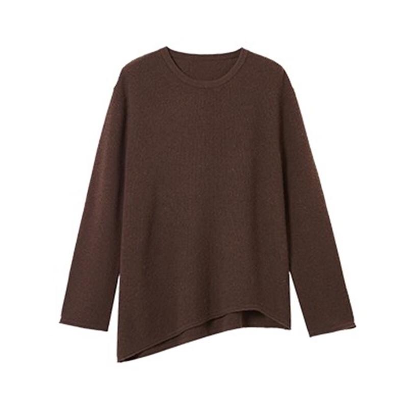 Sweet Basil Women's Round Neck Long Sleeve Knit Sweater