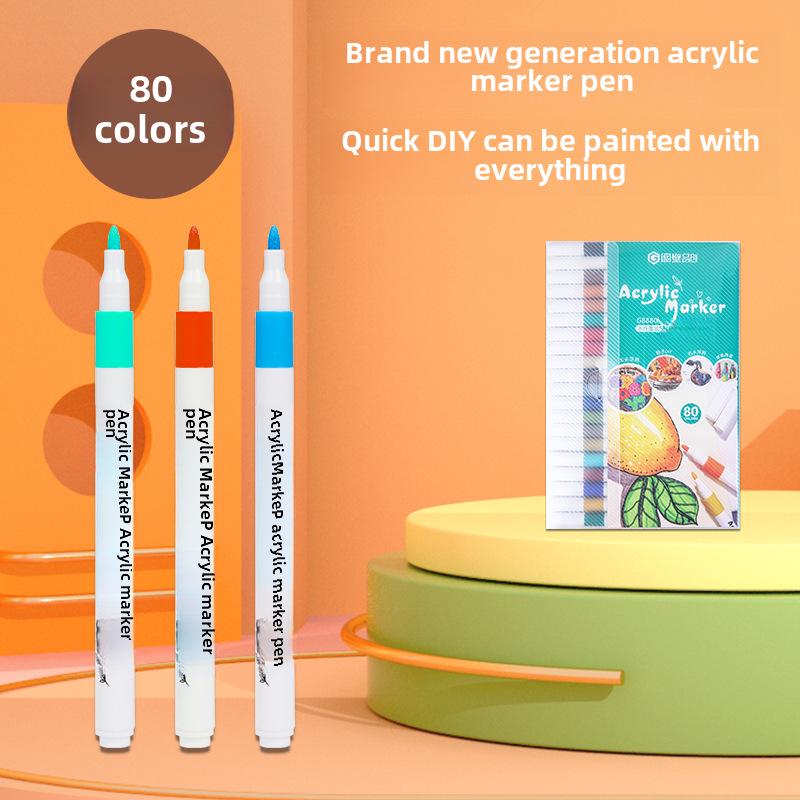 Set Markere Acrilice Impermeabile: Markere cu vopsea netede, sigure pentru hârtie, pentru DIY, graffiti, artă acuarelă, studenți și meșteșuguri pictate manual