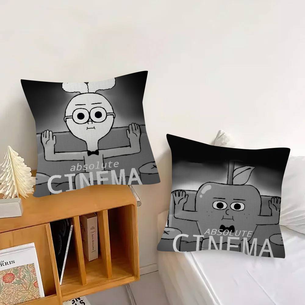 Anime Comedy Food A-Apple And Onion  Cushion Cover Car Throw Pillow Case For Sofa Car Christmas Gift