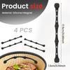 4Pcs Air Fryer Magnet Silicone Buckle for Parchment Paper Liners High-Temp Resistant Magnetic Fastening Buckle Fryer Accessories