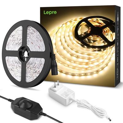 Lepro Taśma LED Ciepła Bezstopniowa Otoczenia Wysoki Kolor 300 Wysoka dla i Szyldów Światło, Biała, Ściemnianie, Oświetlenie, 5m, 12V, Oddawanie barw, Możliwość cięcia, 2835SMD, Diody LED,