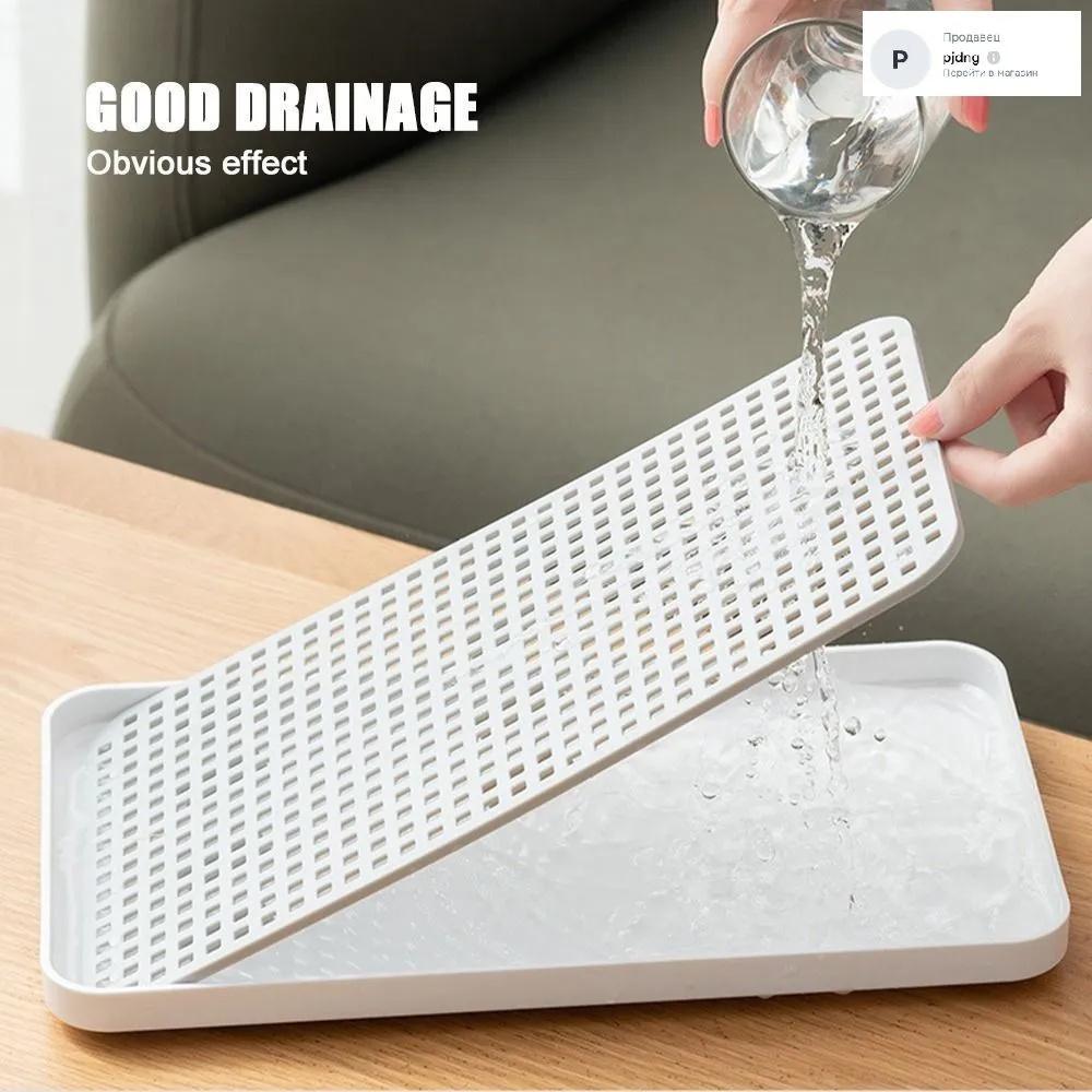 Double-layer  Tray, Water Cup, And Tableware  Rack