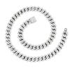 High-Quality Cuban Link 14MM Rhombus Half-Diamond Flip-Top Hip Hop Bracelet Necklace