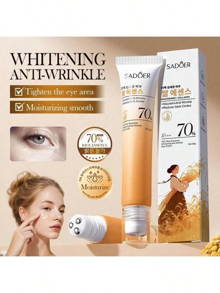 1PC Rice Essence Eye Cream,Eye Care,Brighten Eye Area,Smooth Delicate Eye ,Face Care,Tighten Eye Are