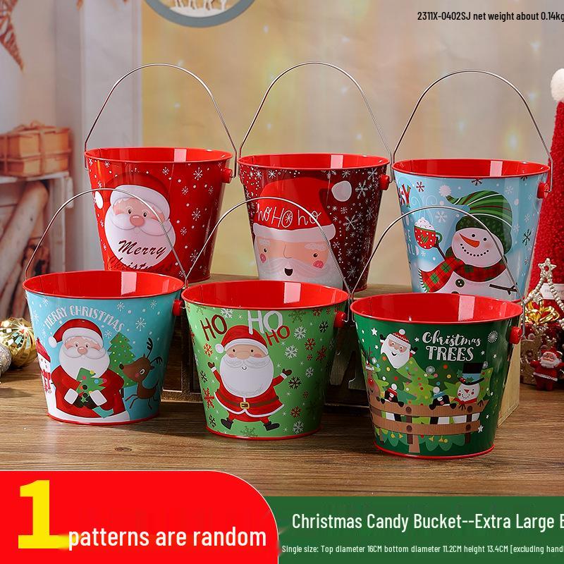 

Многофункциональное рождественское ведро для хранения в виде снеговика и пищевая жесть