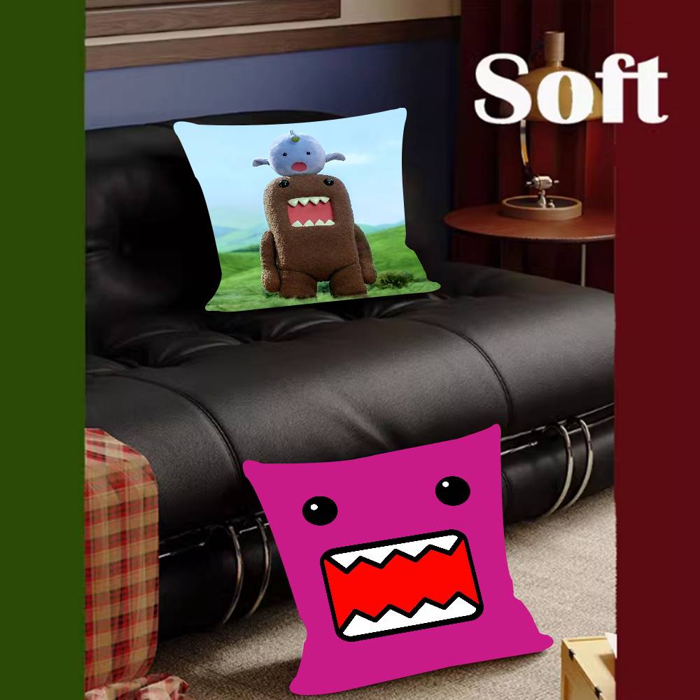 Cute Domo-Kun Pillowcase Toon Gift Cushion Cover Bedroom Home Sofa Chair Seat Decor Pillow Case