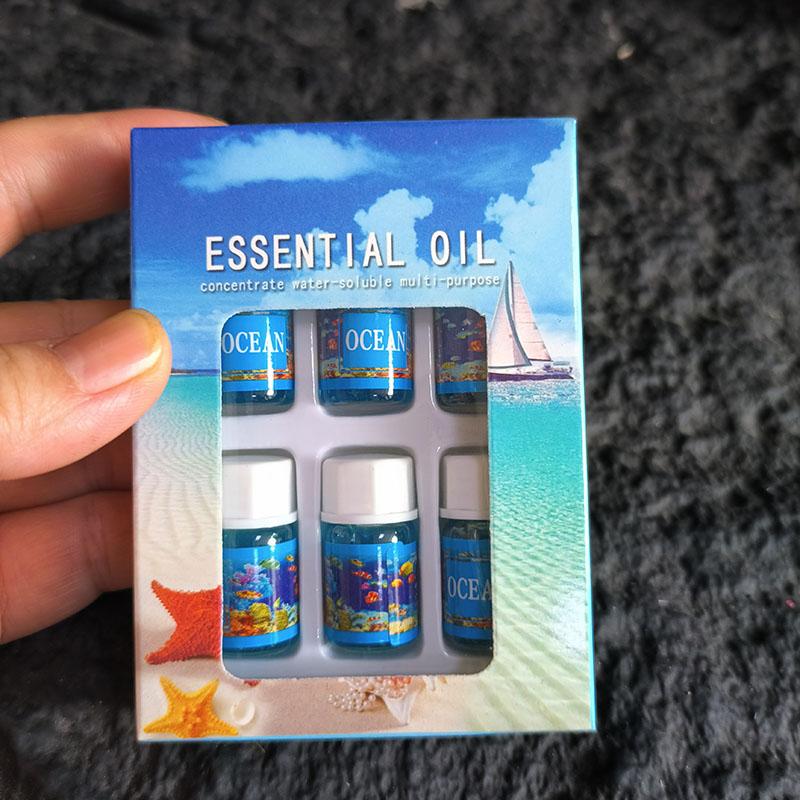 3ML 6pcs/set Pure Herbal Essential Oils Incense Reed Diffuser Rose Lavende Water Soluble Aromatic Humidifier Aromatherapy Liquid