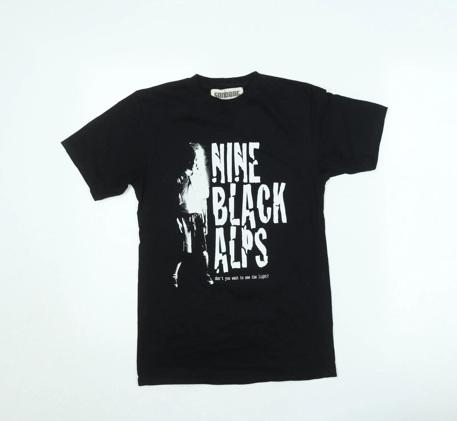 Sandbag Men’s Black Nine Black Alps Band Graphic T-Shirt XS Vintage S