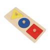 Baby Kleinkinder 3 Farben Drehknopf Puzzle Spielzeug Heimparty Lustiges Holz Geometrische Form Puzzle Pädagogisch
