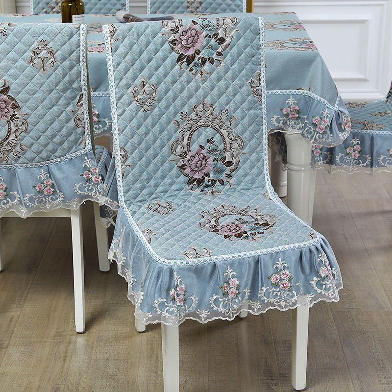 One-piece Dining Table and Chair Cover Dining Chair Cushion Chair Cover Set Household Chair Cushion Rectangular Round Coffee