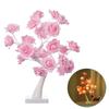 LED White Rose Flower Night Rose Bedroom Night Lamp Home Lamp Decor Simulation Tree Christmas Wedding | LED Table Lamps