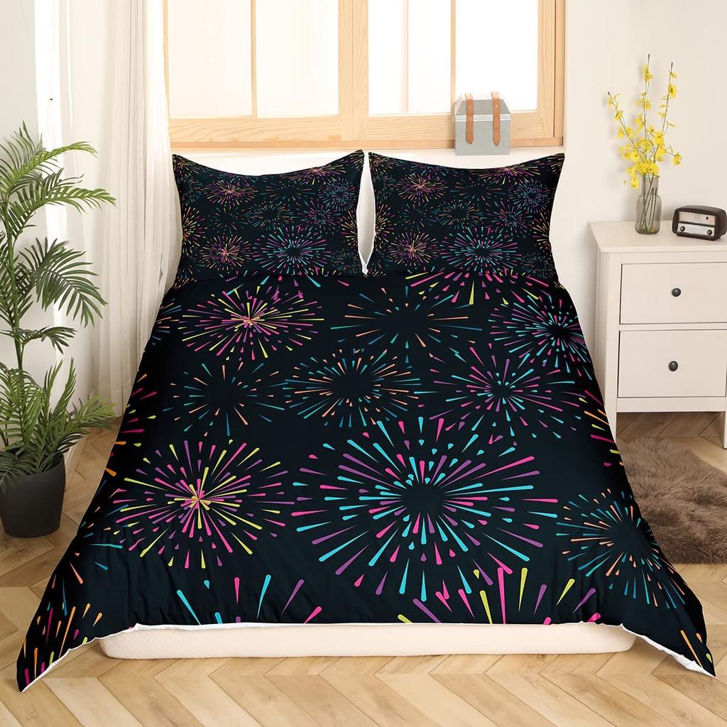 Vintage Blumen Bettbezug King Queen Retro Blumen Bettwäsche Set Boho Hippie Deckenbezug Groovy Blüte Polyester Steppdeckenbezug