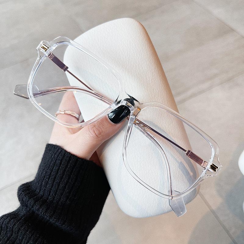 High Performance Big Size Square Shape Glasses Women Blue Light Blocking Transparent Men's Glasses Computer Glasses