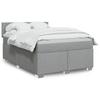 Vidaxl Letto Continentale Con Materasso, Grigio Chiaro 140X200 Cm, Tessuto