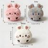 Bunny Shape Plush Dog Toy Ball Bite Resistant Puppy Squeaky Toy Cute Pet Bouncy Ball  Fetch Game