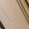 Sparkling Moissanite Diamond Necklace: Gold-Plated 925 Sterling Silver Pendant with Clavicle Chain