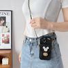 Rhinestone Mickey Mouse Lock Wallet Mobile Phone Case For Iphone17Promax Crossbody Rope Apple 15 Silicone 16