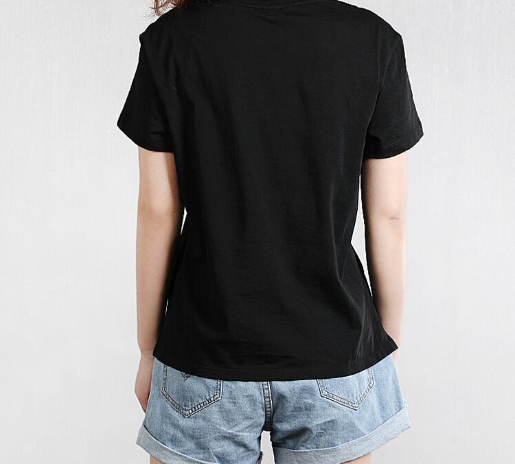 PUMA CLASSICS T Shirts Women's Black Crew Neck Moderate Straight Fit 596512-01