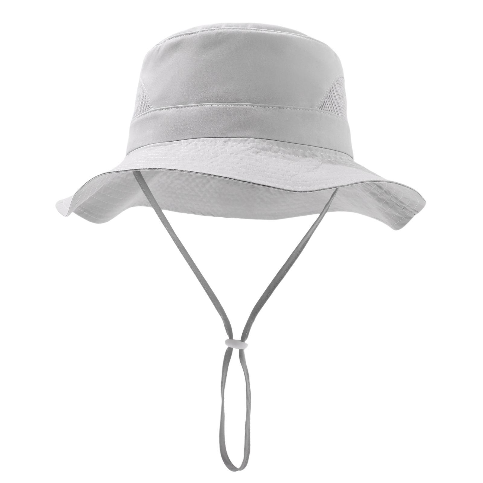 

Children s fisherman hats for 3 months to 10 years old, summer outdoor sun protection and UV-blocking sun hats, mesh breathable M4-10Y сірий
