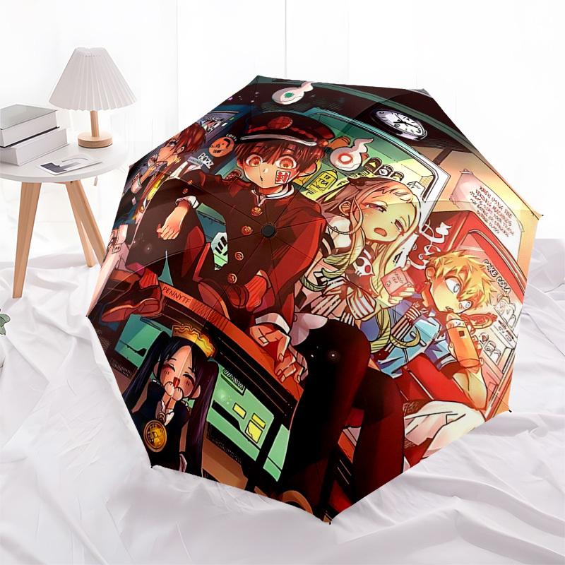 

1pc Anime Characters Automatic Opening Umbrella Portable Tri-Fold Design with 8-Bone Iron Frame, Perfect for Outdoor Use, Festive Gifts, Suitable for