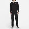 Nike Solid Color Lace-Up Woven Straight Leg Casual Pants Men Bottoms Black DX3337-010