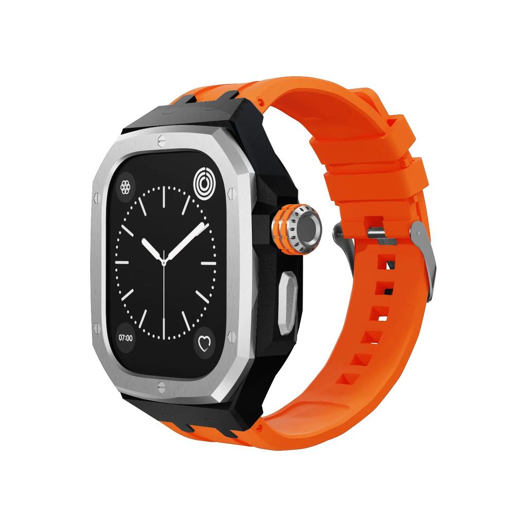 Kit di Modifica di Lusso per Apple Watch Ultra 2/Ultra 49MM Cinturino+Cassa in Acciaio Inossidabile per IWatch Serie 49mm Accessori