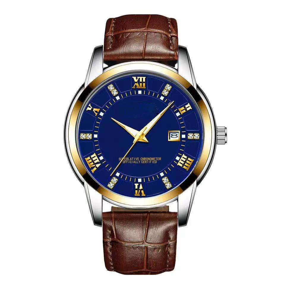

Mens Watches Top Brand Luxury Business Man Watch Quartz-watch Casual Decoration Male Clock Men Watch коричневый/синий