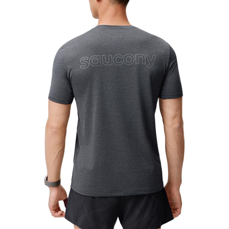 Saucony T Shirts Men's Crew Neck Thin Straight Fit SC2249058B-WT01