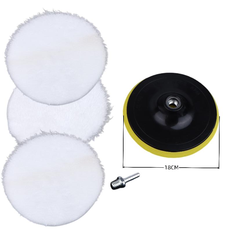 5/7Pcs 3/4/5/6/7 Inches Soft And Reusable Polishing Pads Car Buffing Wool Wheel Mop Kits For Car Polisher Drill Accessories