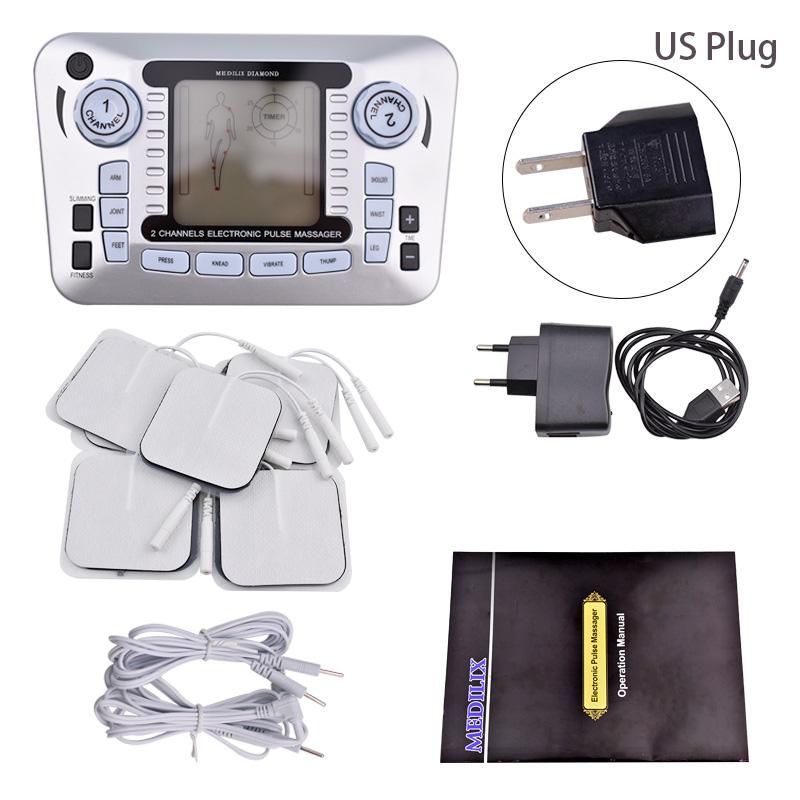 Durable And Safe Electronic Pulse Massager Tens Ems Machine Massager Electrical Nerve Muscle Stimulator Acupuncture Fat Burner Pain Relief