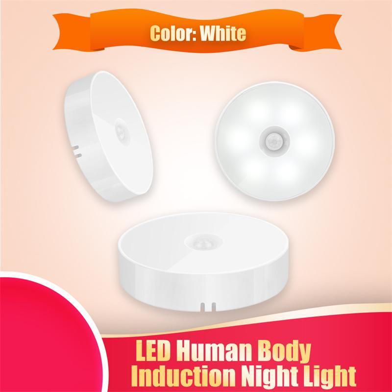 PIR Motion Sensor LED Night Light Wireless Energy-saving Body Induction Lamp Wall Lamp USB Charging Bedroom Corridor Lamp