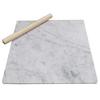 Natural Marble Rolling Board, Large Size, Approximately 1.3cm Thick, 40x40cm, Made from Italian Bianco Carrara Marble with Rounded Corners. Perfect Fo