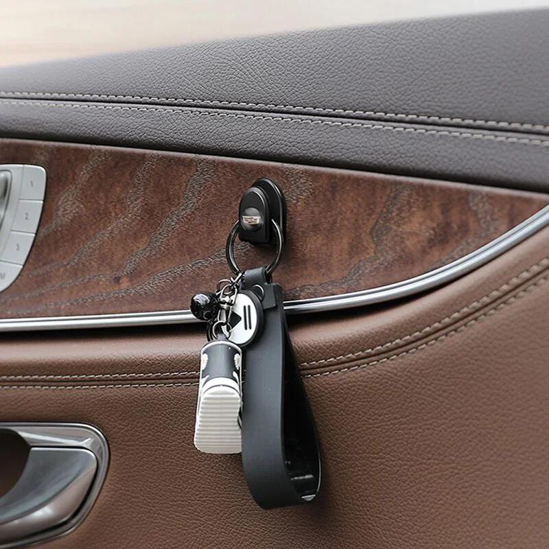 ABS Car Tag Hooks Hanger Storage Hook Stickers for Cadillac Escalade CTS CT5 XT5 XTS XLR BLS SLS STS ATS XT4 CT4 Accessories