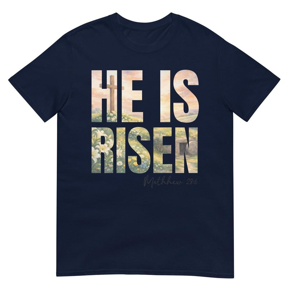 He Is Risen Boho Easter Christian Jesus Tshirt S