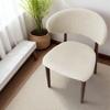 Husa Scaun cu Spătar în Formă de C Culoare Solidă Elastică Detașabilă Huse Scaun din Lemn Divizat Decor Acasă Protector de Scaun Rezistent la Praf