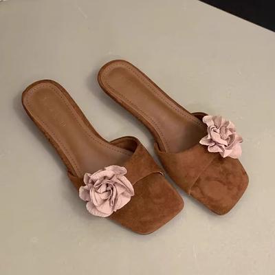 Fashion Flower Women Slippers Flats Casual Shoes Dress Woman Sandals 2025 Summer Beach Flip Flops New Fashion Cozy Sandalias De Mujer