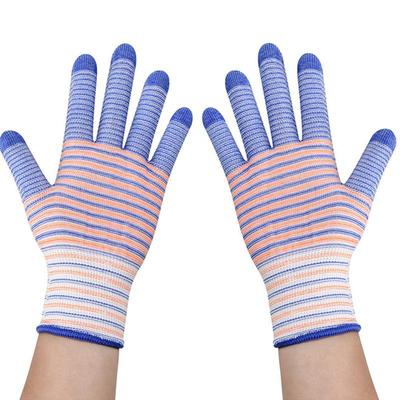 1/3/5 Pair Breathable Work Gloves Thorn Proof Non-Slip Wear-Resistant Nylon Industrial Gloves Striped Anti-Static Gardening Gloves