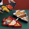 3Pcs Christmas Tree Food Decor Tray Pallet Centerpiece Ornament Plastic Serving Display Tray Xmas Table Christmas Items Decor