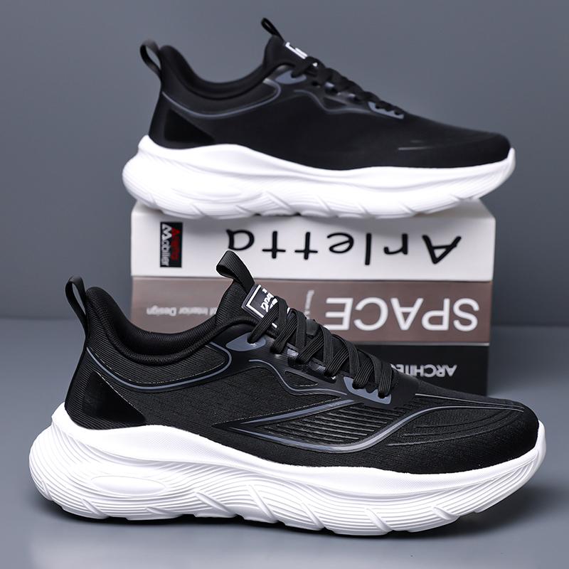 Mens Running Shoes Summer Outdoor Mesh Breathe Flat Sneakers Lightweight Wear-resistant Comfortable Casual Tennis Shoes for Man