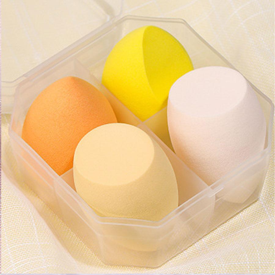 Medium Size Beauty Sponge 4/6 Pieces, Random Color and Shape, Foundation Mixing Beauty Sponge, Liquid, Cream and Powde