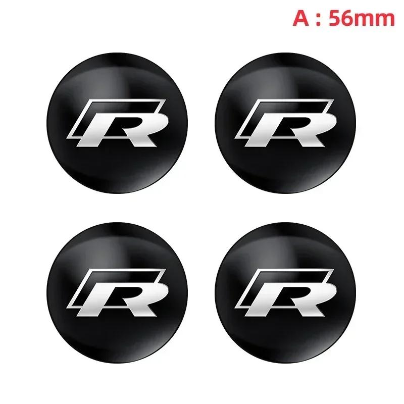 Per VW Volkswagen Jetta MK5 Golf 4pz 56mm 60mm 65mm Coprimozzo Centrale Ruota Auto Adesivo Accessori Per Volkswagen Tiguan Bora POL