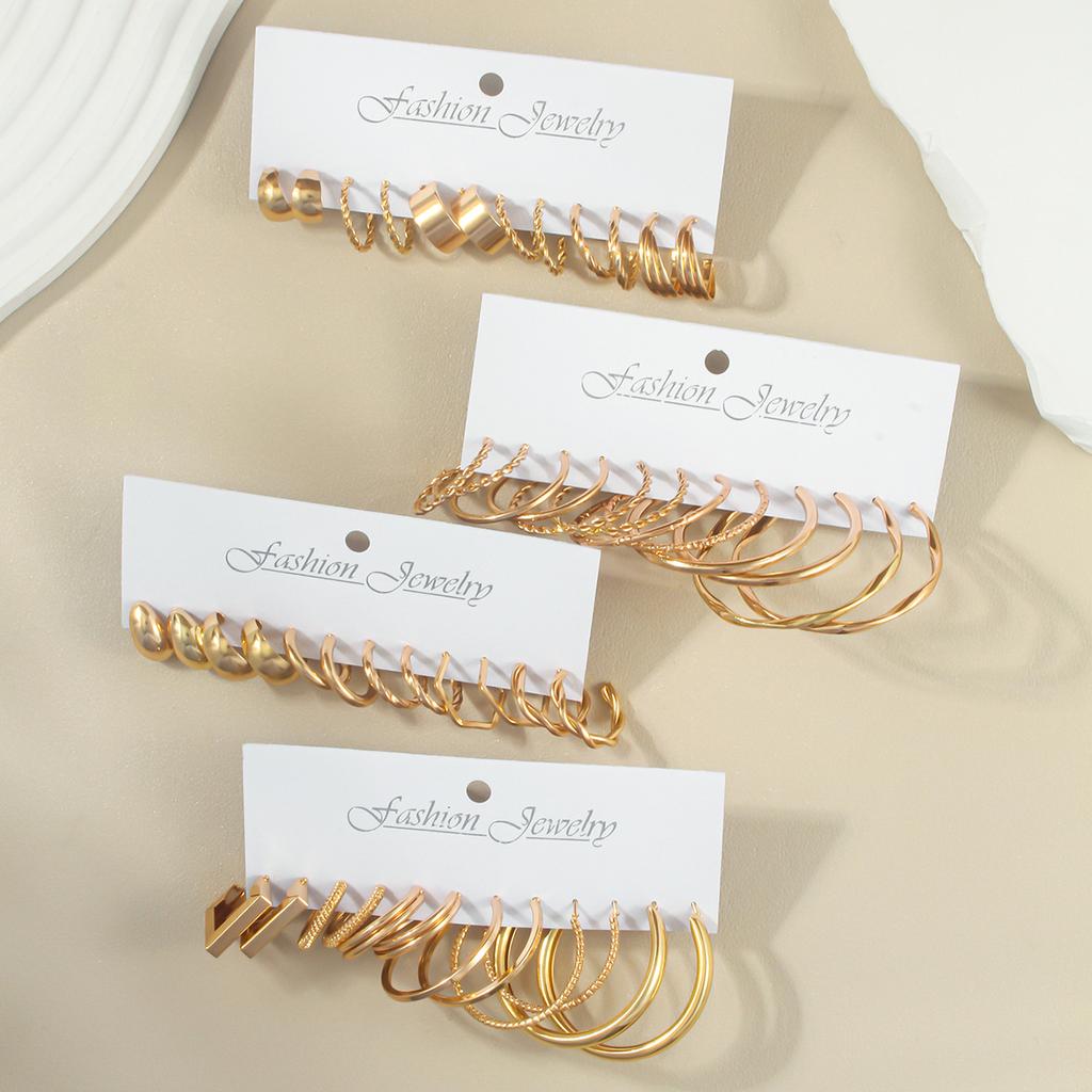 Hot-selling Plain Ring Earrings Set, Earrings, Foreign Trade Earrings.