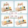 Wooden Ice Cream Counter Playset for Toddler Toys, Montessori Pretend Play Food Toys Kitchen Accessories