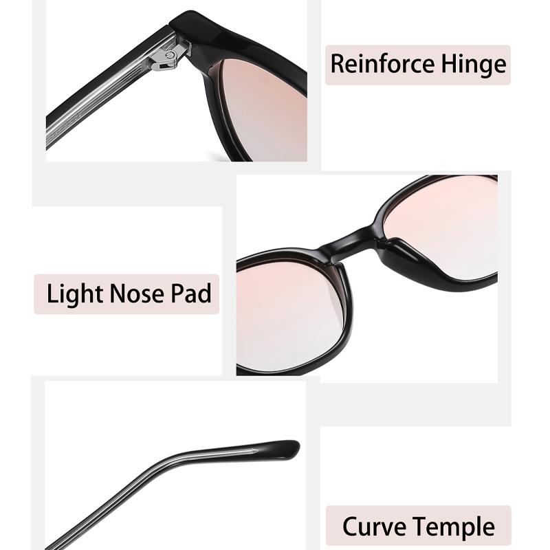 HBK Classic Retro Round Polarized Sunglasses for Women and Men TR90 Frame and Tac Lenses Trendy Street Snap for Travel Fashion
