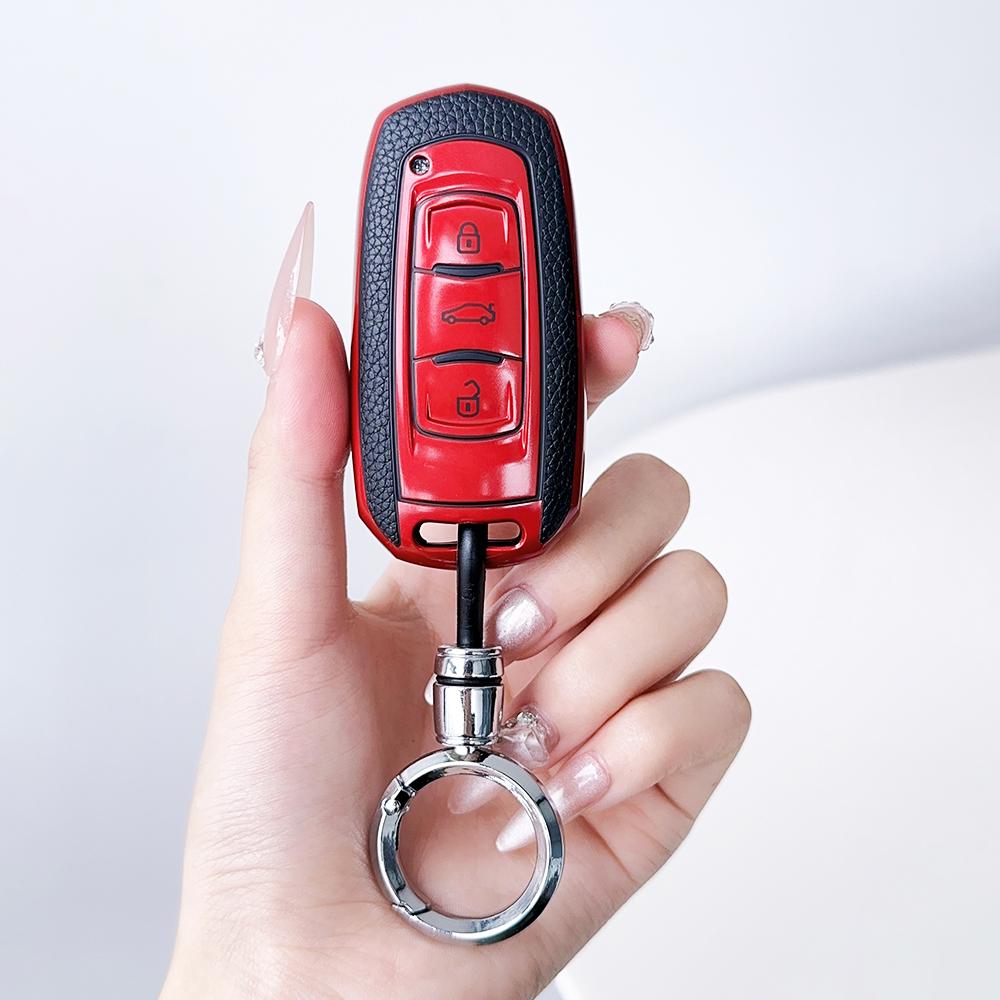 Tpu Leather Auto Accessories For Geely Atlas Boyue Nl3 Emgrand X7 Ex7 Gt Gc9 Borui Suv Car Key Case Holder Keyless Cover