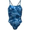 Womens/Ladies Tie Dye Logo Cut Out One Piece Swimsuit