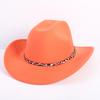 Popular European and American Fashion OL Style One-word Cowboy Hat Men's and Women's High-end Top Hat Jazz Hat Felt Hat