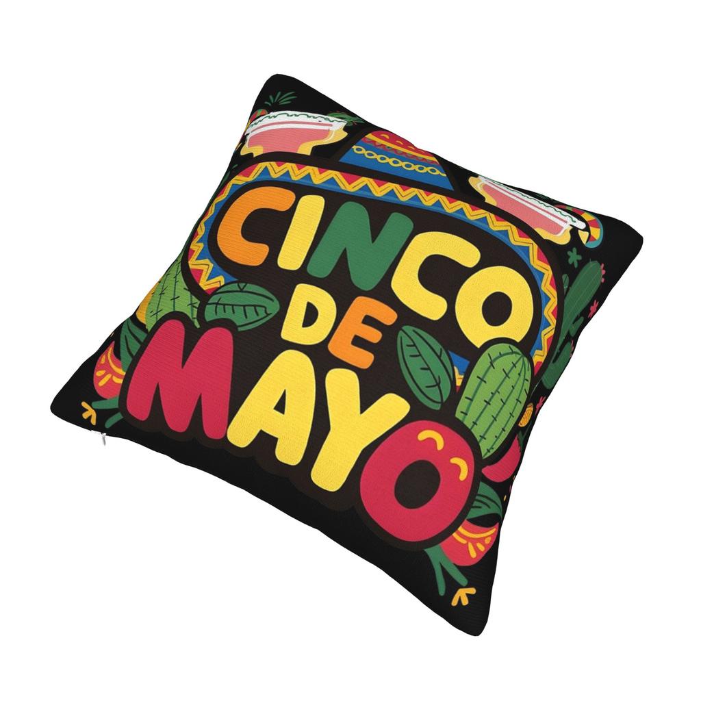 Cinco De Mayo 2026 Pillow Cover Merch Printed Cushion Cover Decorative Pillow Case Cover Home Multi Size