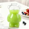 12oz Bear Shaped Glass Cup Cute Bear Coffee Cup Reusable Beer Wine Cocktail Glassware for Home Bar Kitchen Restaurant Party