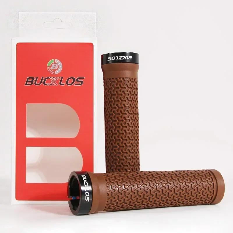 Bucklos Bicycle Grips Integrated Rubber Anti-Slip Mtb Handlebar Cover Lock On Mountain Bike Handle Bar Cuffs Bmx Cycling Parts